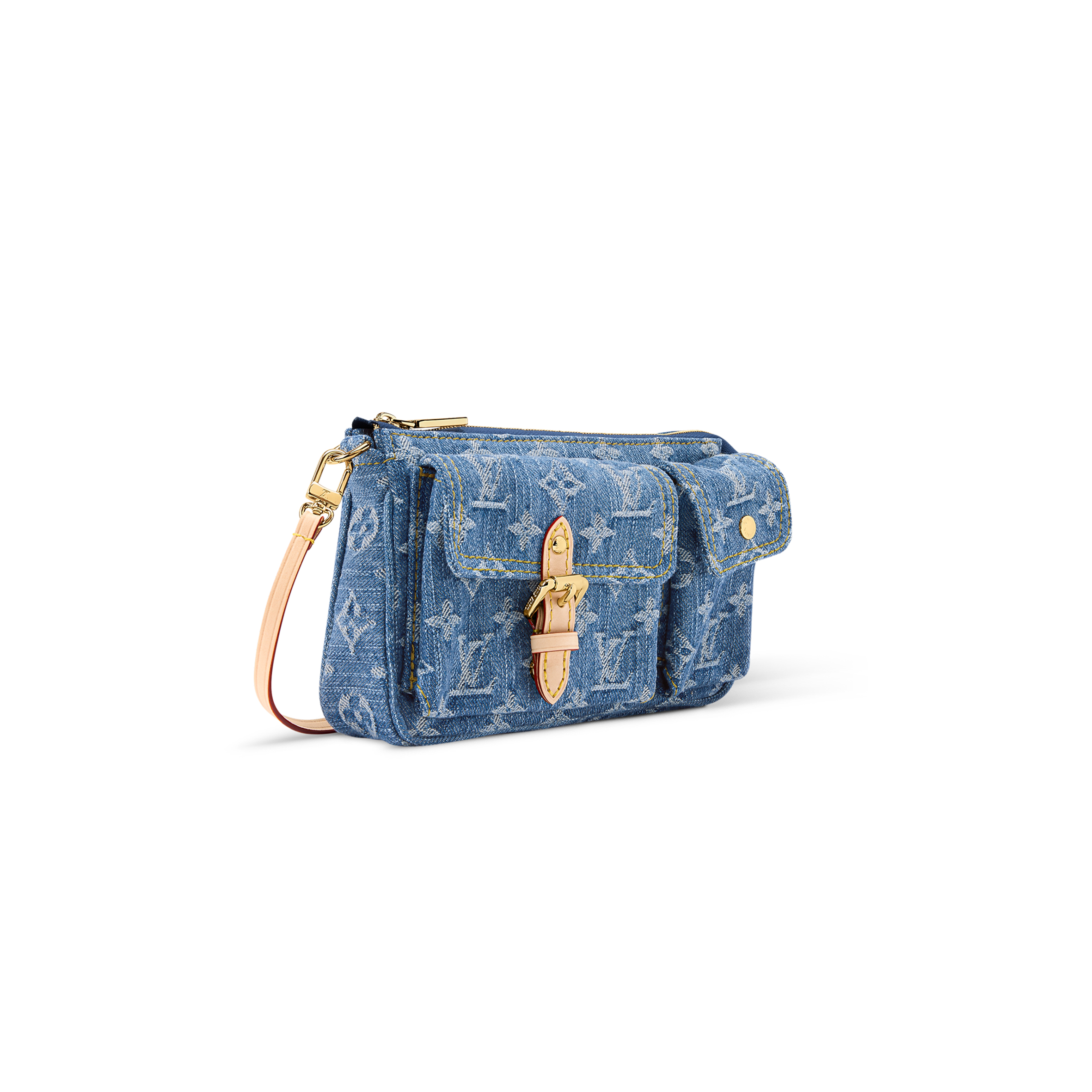 LOUIS VUITTON DENIM POCHETTE ACCESSOIRE CARGO M27602 (23.5*14*3cm)